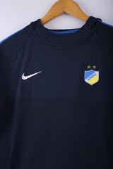 Vintage 90's Nike APOEL FC Sweashirt Navy - Polyester