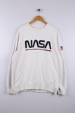 Vintage 90's NASA Sweatshirt White - Cotton