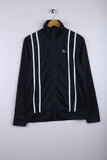 Vintage 90's Sport Track Jacket Black/White - Polyester