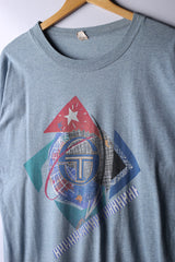 Vintage 90's Graphic Tee Blue - Cotton