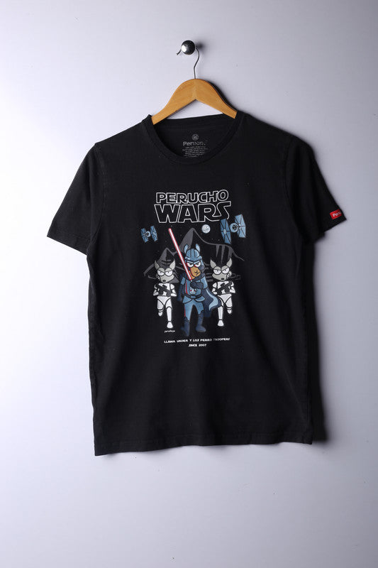 Vintage 90's Star Wars Parody Tee Black - Cotton