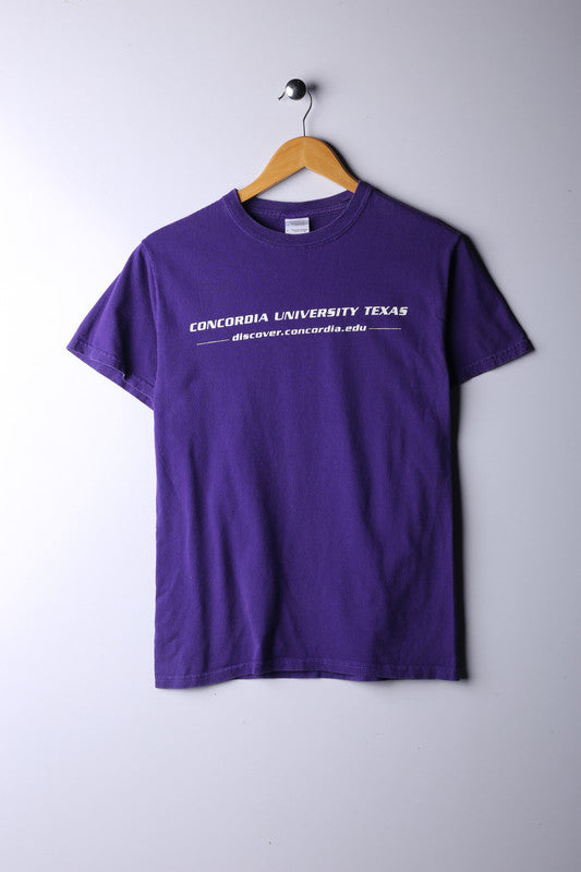 Vintage 90's Concordia Uni Tee Purple - Cotton