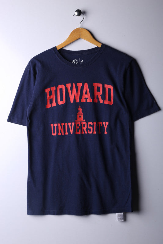 Vintage 90's Howard Uni Tee Navy - Cotton