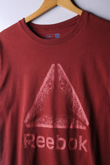 Vintage 90's Reebok Tee Maroon - Cotton