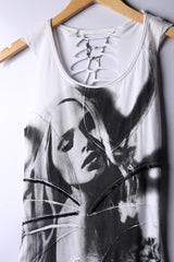 Vintage 90's Graphic Dress Tee White - Cotton