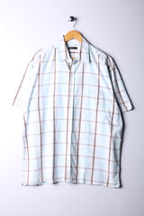 Vintage 90's Cedarwood Halfsleeve Shirt Checkred   -Cotton