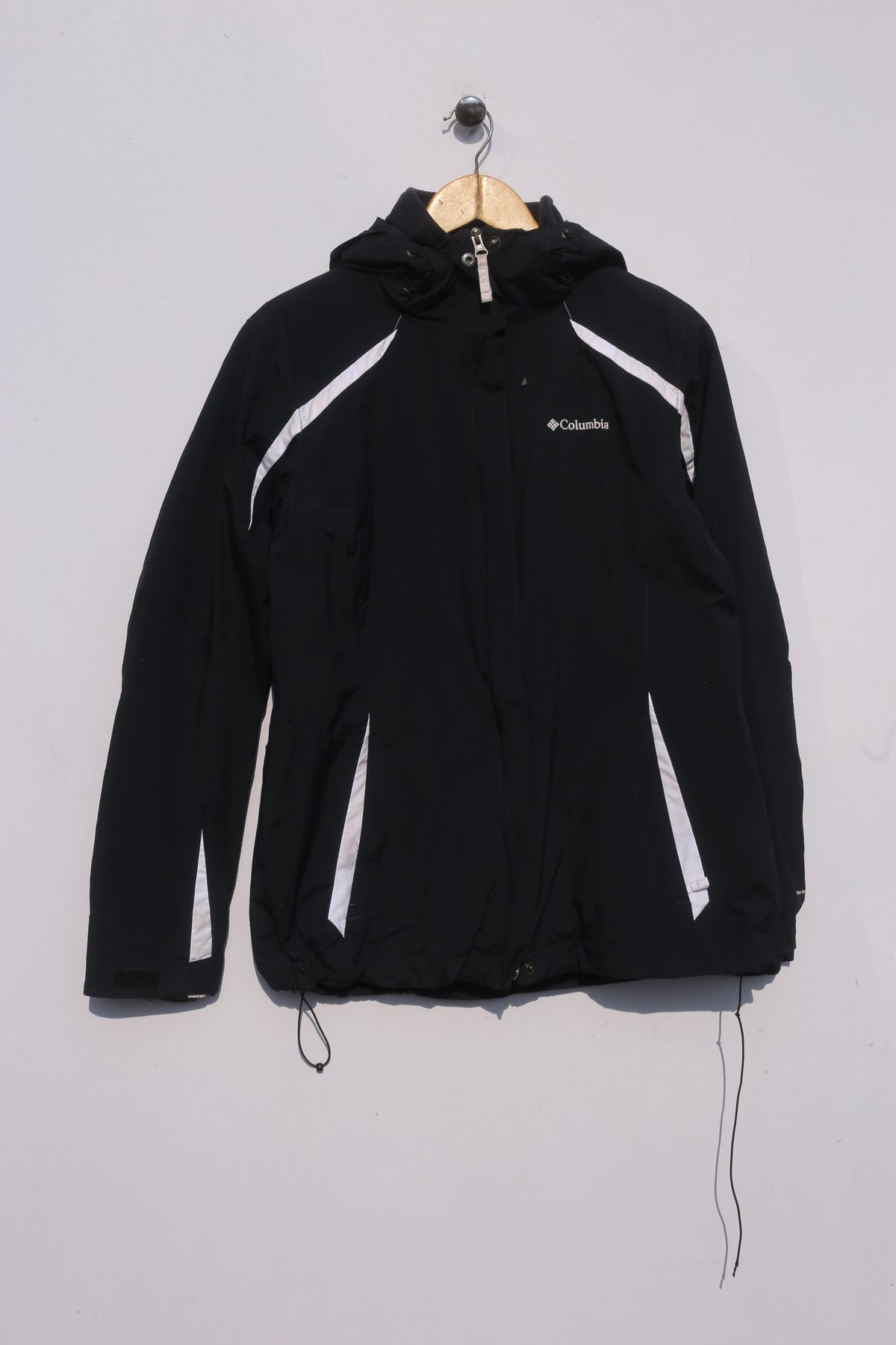 Vintage Columbia Zipper Hoodie-Polyester