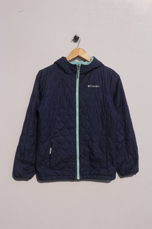 Vintage Columbia Puffer Hoodie-Polyester