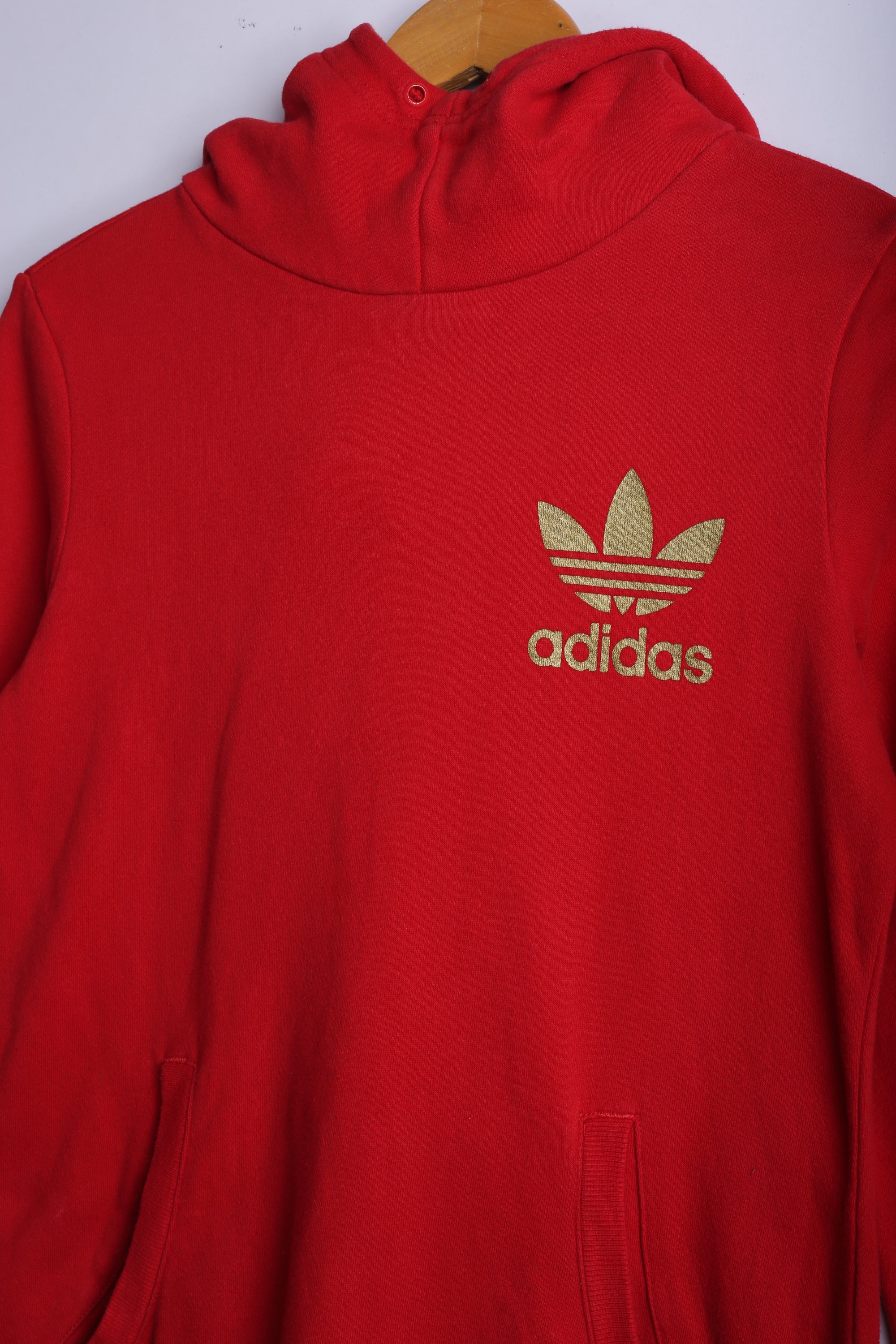 Vintage 90's Adidas Hoodie Red- Cotton