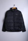 Vintage 90's Kappa Puffer Jacket Black - Polyester