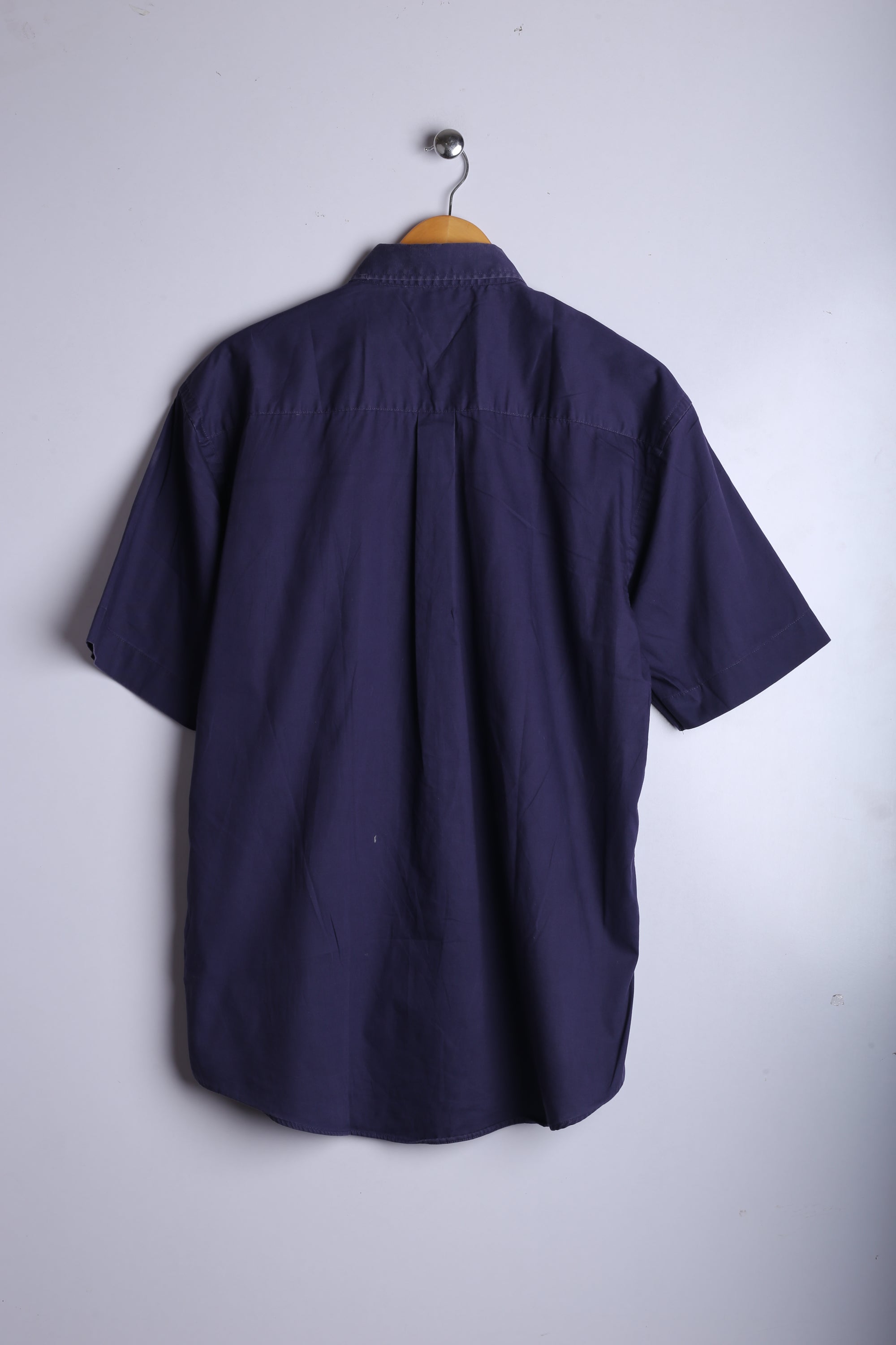 Vintage ECR logistics Half Sleeve Shirt Button Down Navy - Cotton