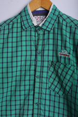 Vintage Cool Raksh Shirt Green Checkred - Cotton