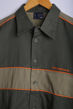 Vintage Fishbone Half Sleeve Shirt Grey/Orange - Cotton