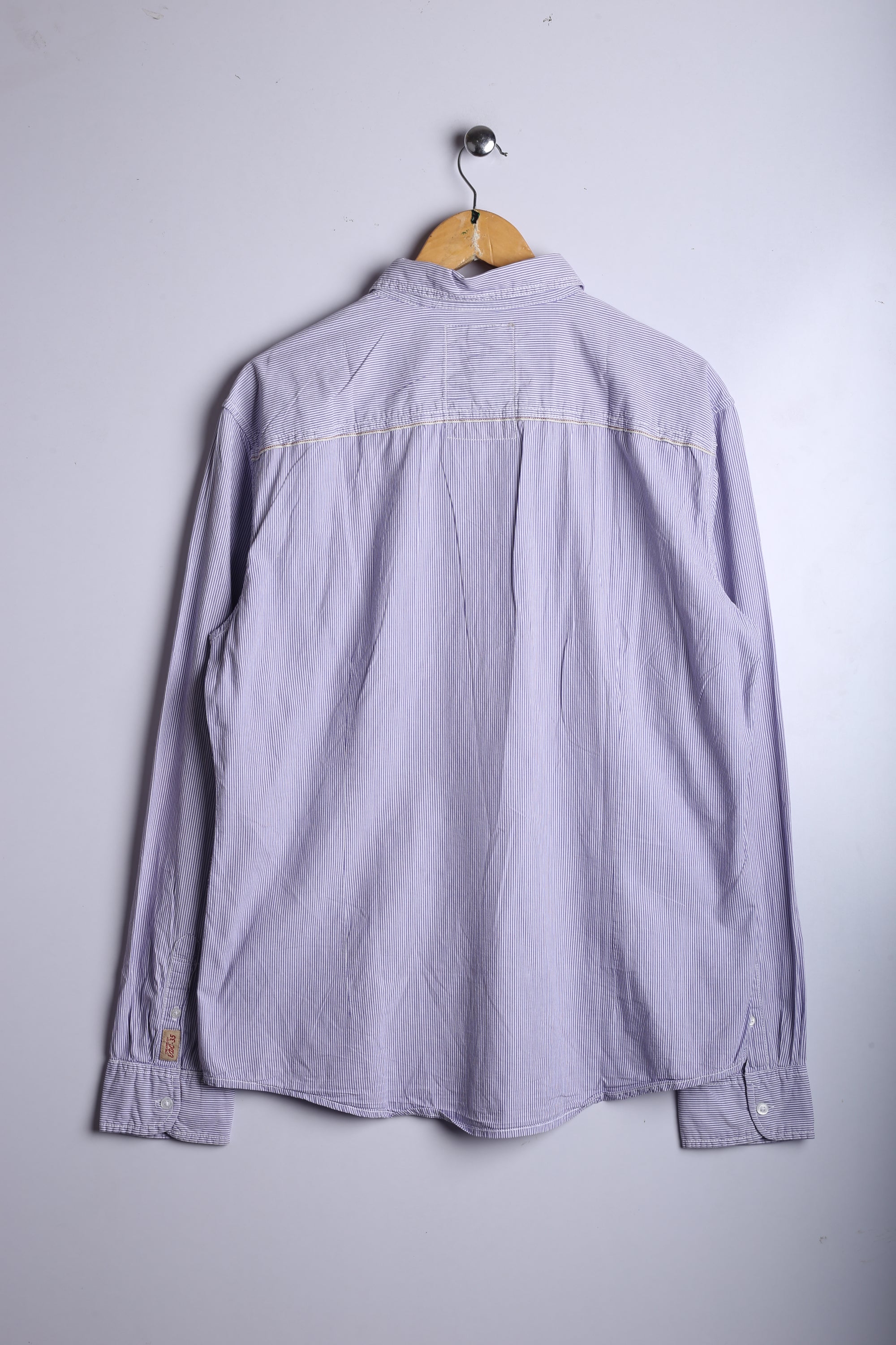 Vintage EDC Brand Shirt Blue/Stripe - Cotton