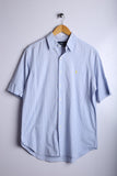 Vintage Ralph Lauren Button Down Shirt Stripe Sky Blue - Cotton