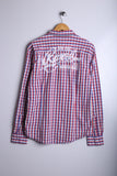 Vintage EDC Button Down Shirt Pink/Blue - Cotton