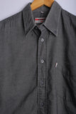Vintage Lee Coopeer Button Down Shirt Grey - Cotton