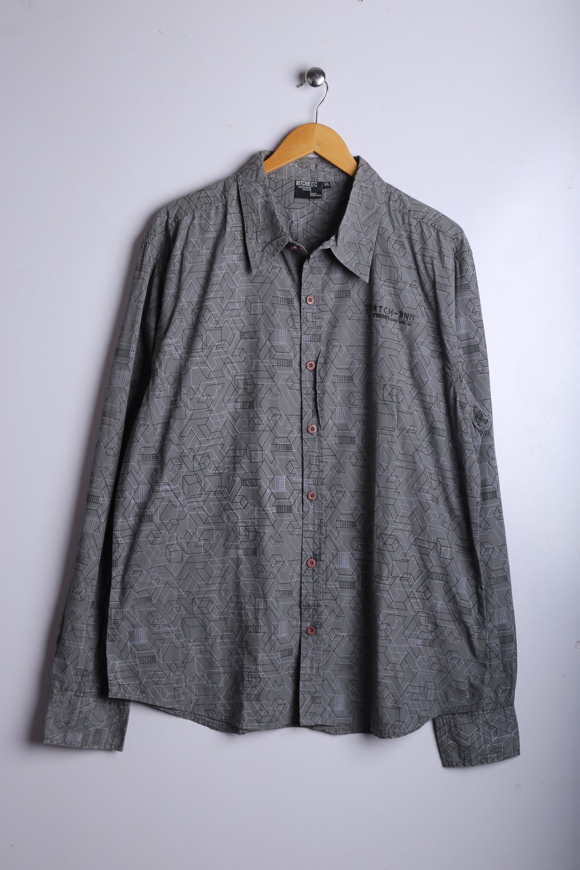 Vintage Ritchie Hawaiin Shirt Grey - Cotton