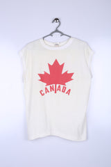 Vintage Canada Graphic Tee White Large