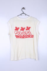 Vintage Canada Graphic Tee White Large