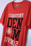 Vintage Denim Graphic Tee Red Large