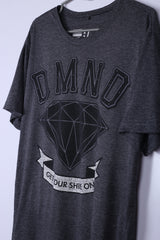 Vintage Diamond Graphic Tee Grey Medium