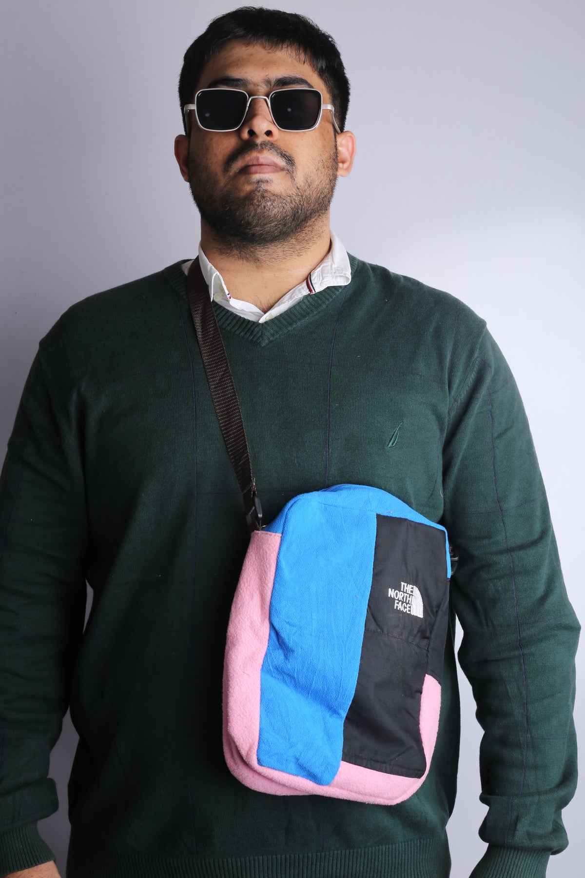 Vintage The North Face Re-Work Bag Black/Pink/Blue