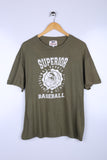 Vintage Baseball Graphic Tee Brown