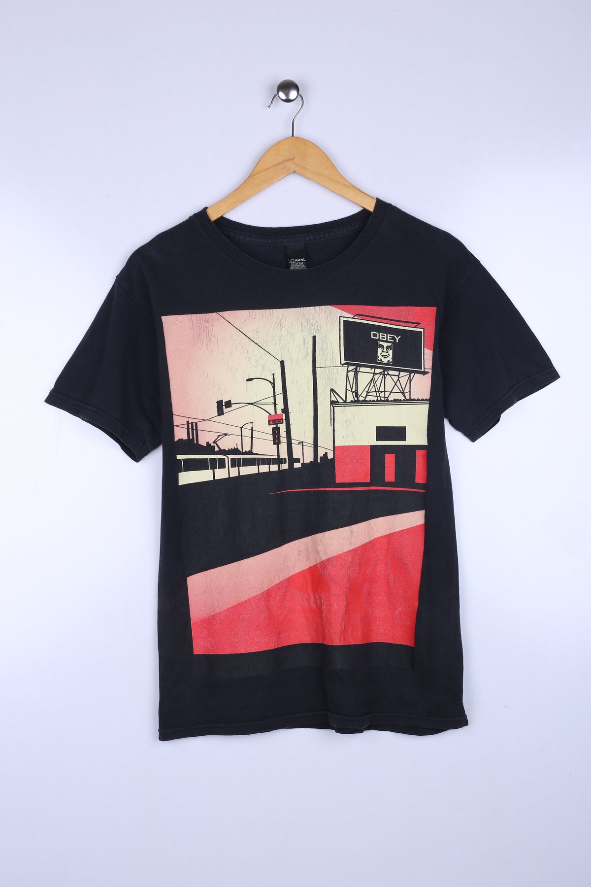 Vintage Obey Graphic Tee Black