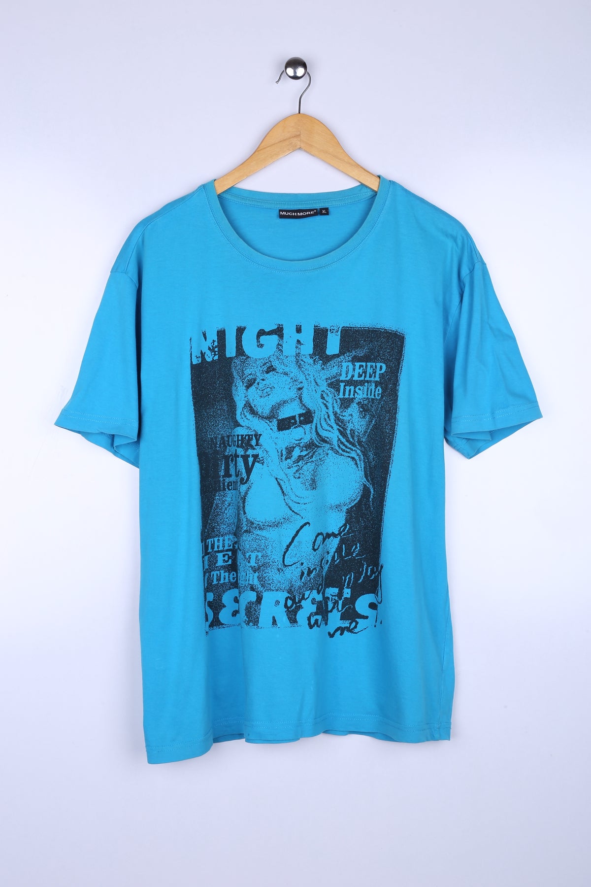 Vintage Much More Graphic Tee Blue