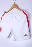 Vintage Umbro 3 Lions England Shorts White
