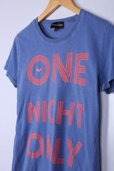 Vintage One Night Graphic Tee Blue