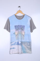 Vintage Identic Graphic Tee Blue/Grey