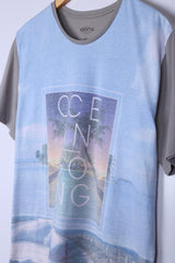 Vintage Identic Graphic Tee Blue/Grey