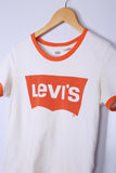 Vintage 00's Levis Tee White/Orange