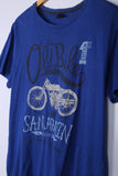 Vintage Old Bike Tee Blue