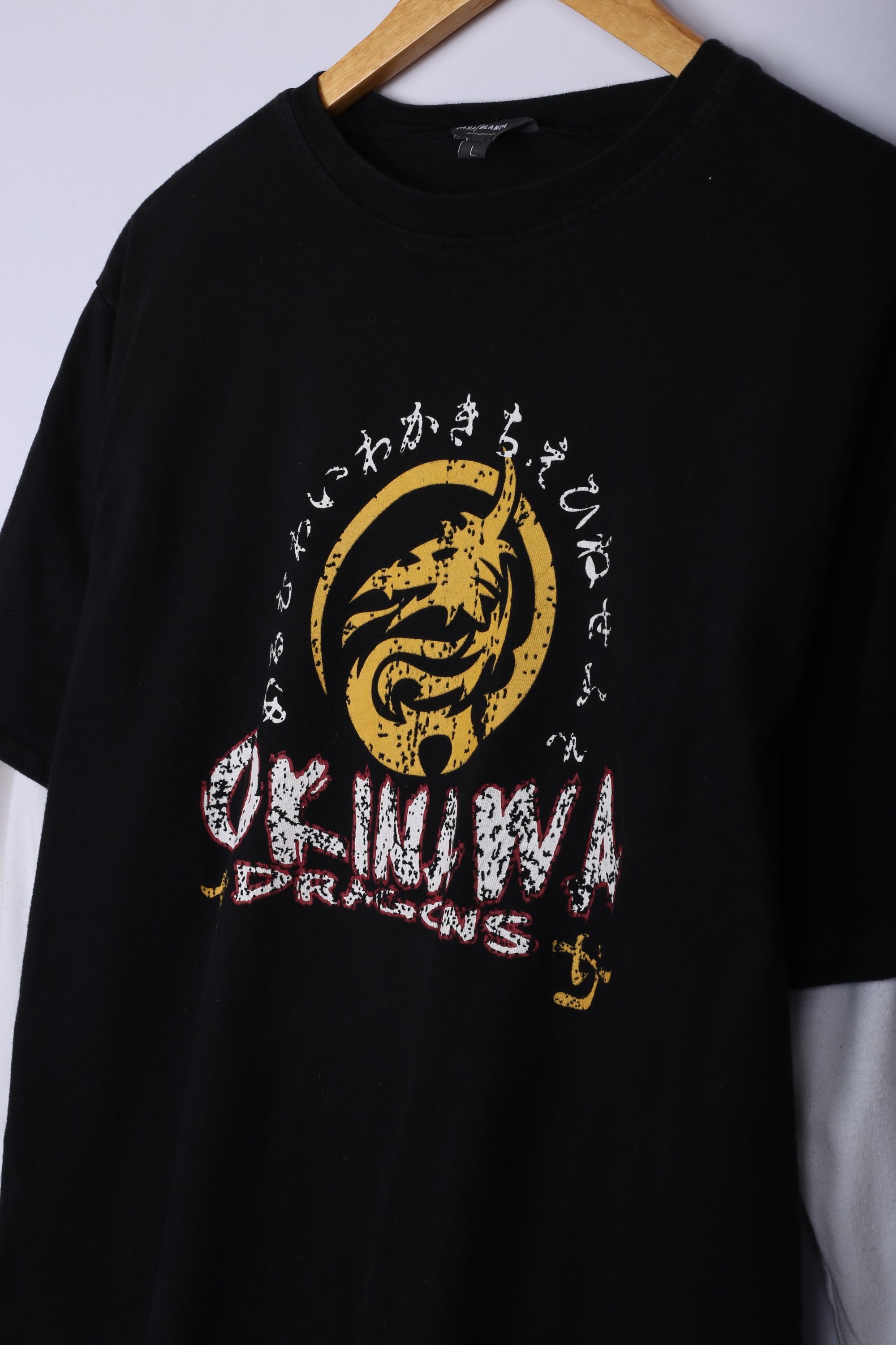 Vintage Okinawa Dragons Long Sleeve Tee Black