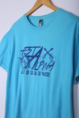 Vintage Festa Alpina Tee Sky Blue