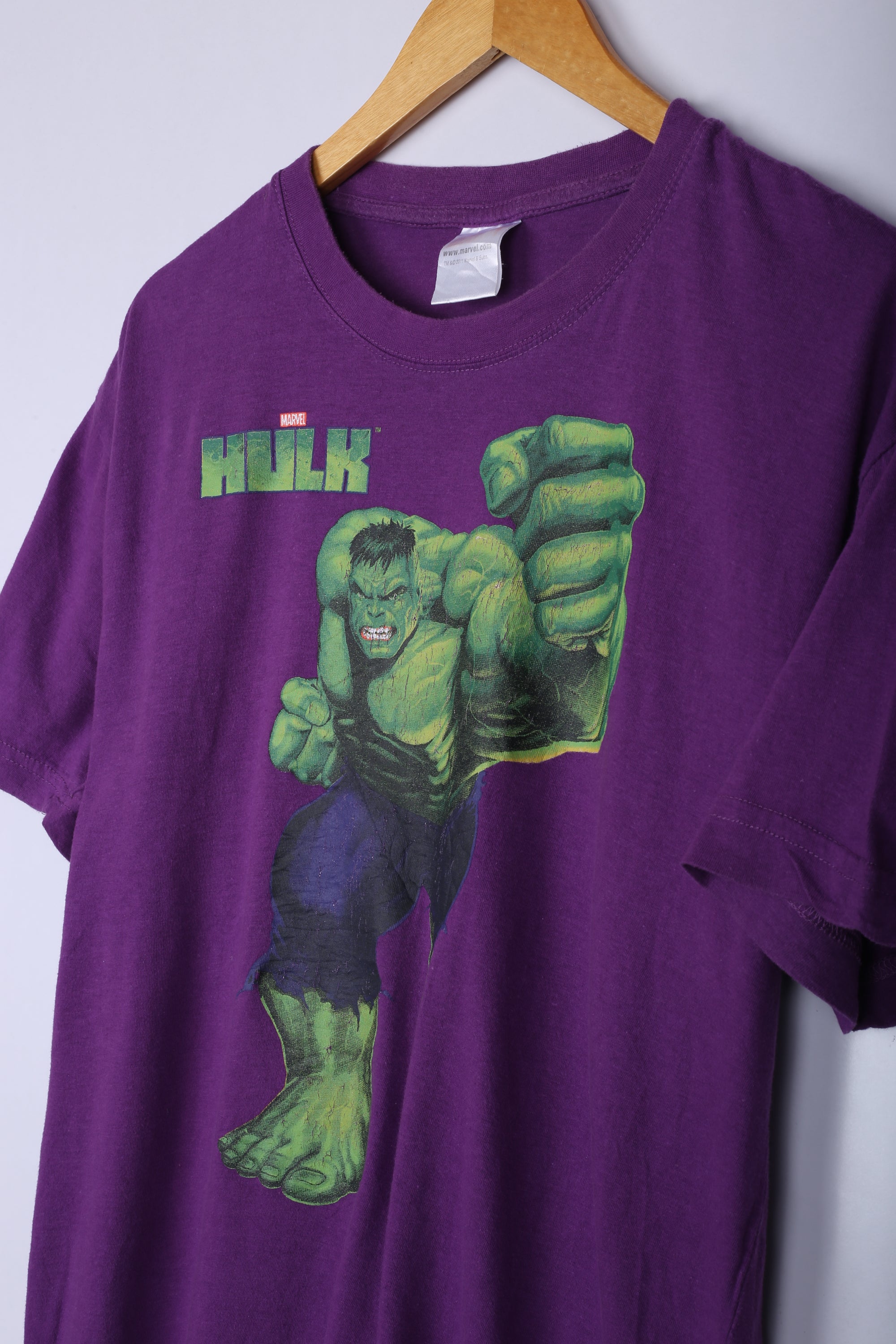 Vintage Marvel The Hulk Graphic Tee Purple