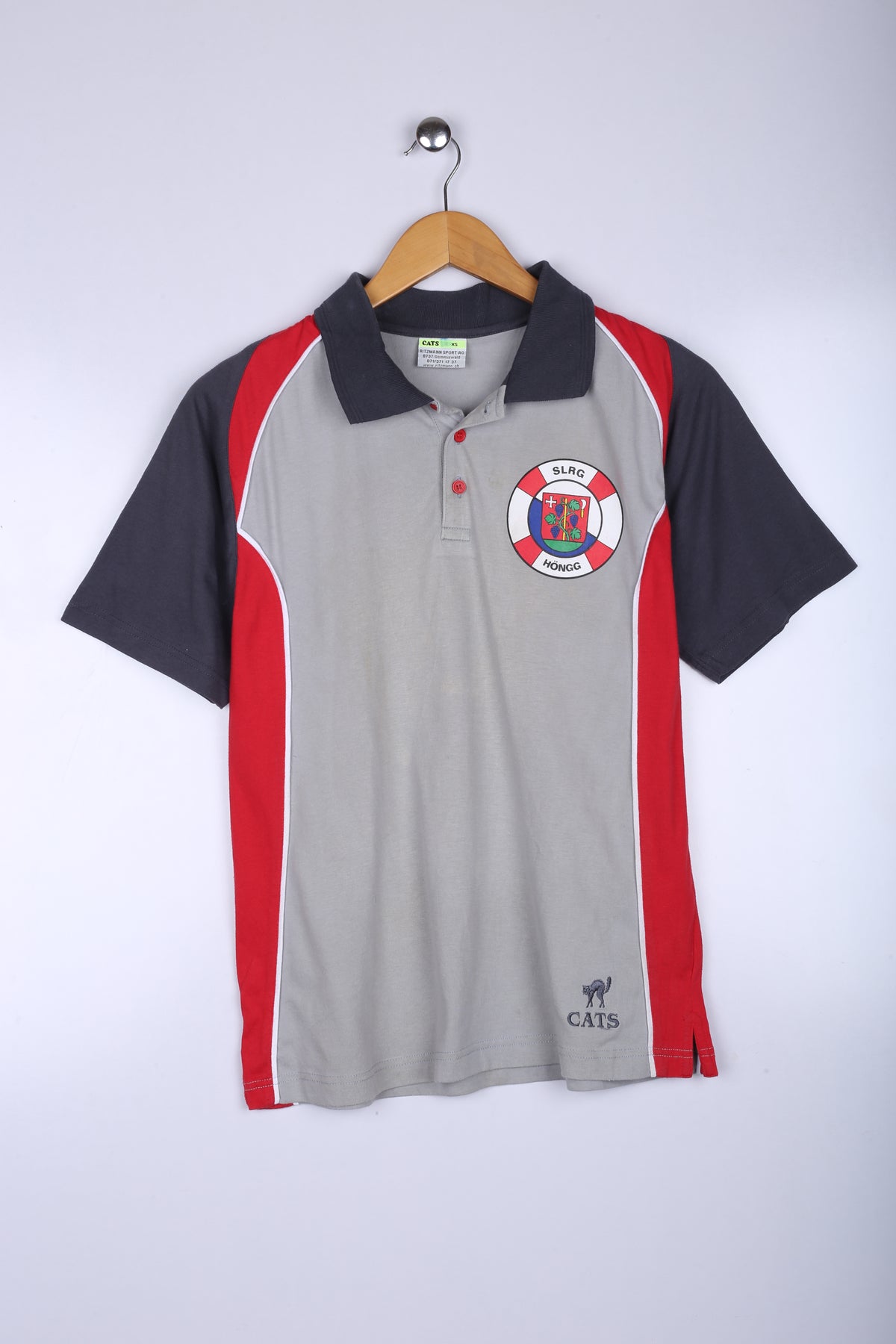 Vintage Cats Polo Grey/Red