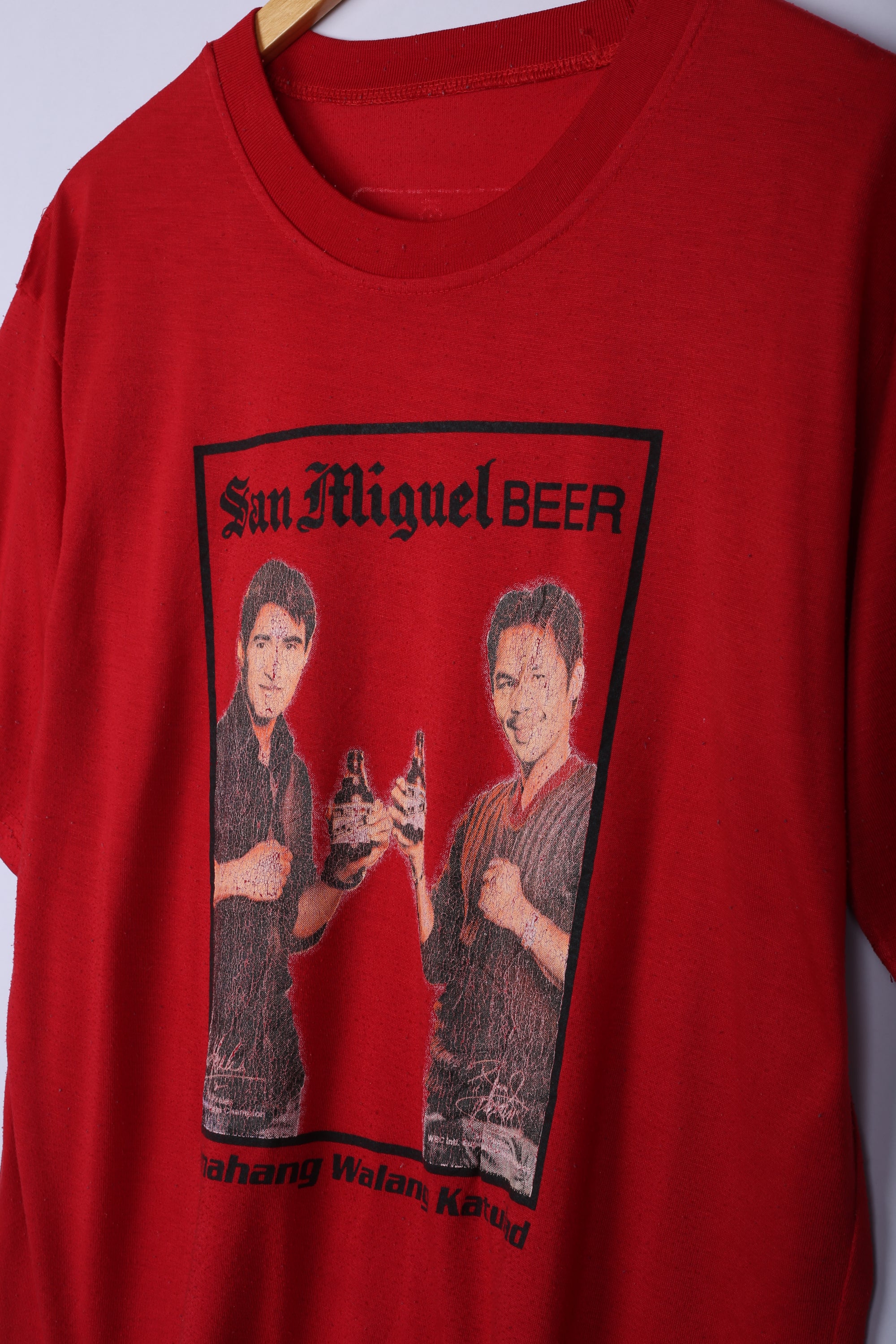 Vintage San Miguel Beer Graphic Tee Red