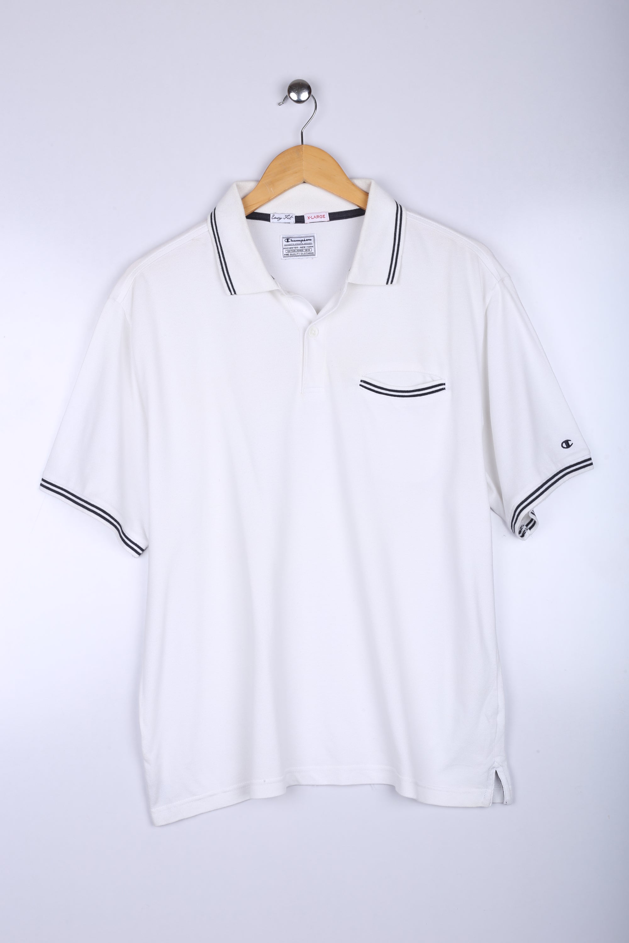 Vintage 80's Champion Polo White