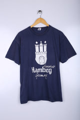 Vintage Hamburg graphic Tee Navy