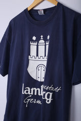 Vintage Hamburg graphic Tee Navy