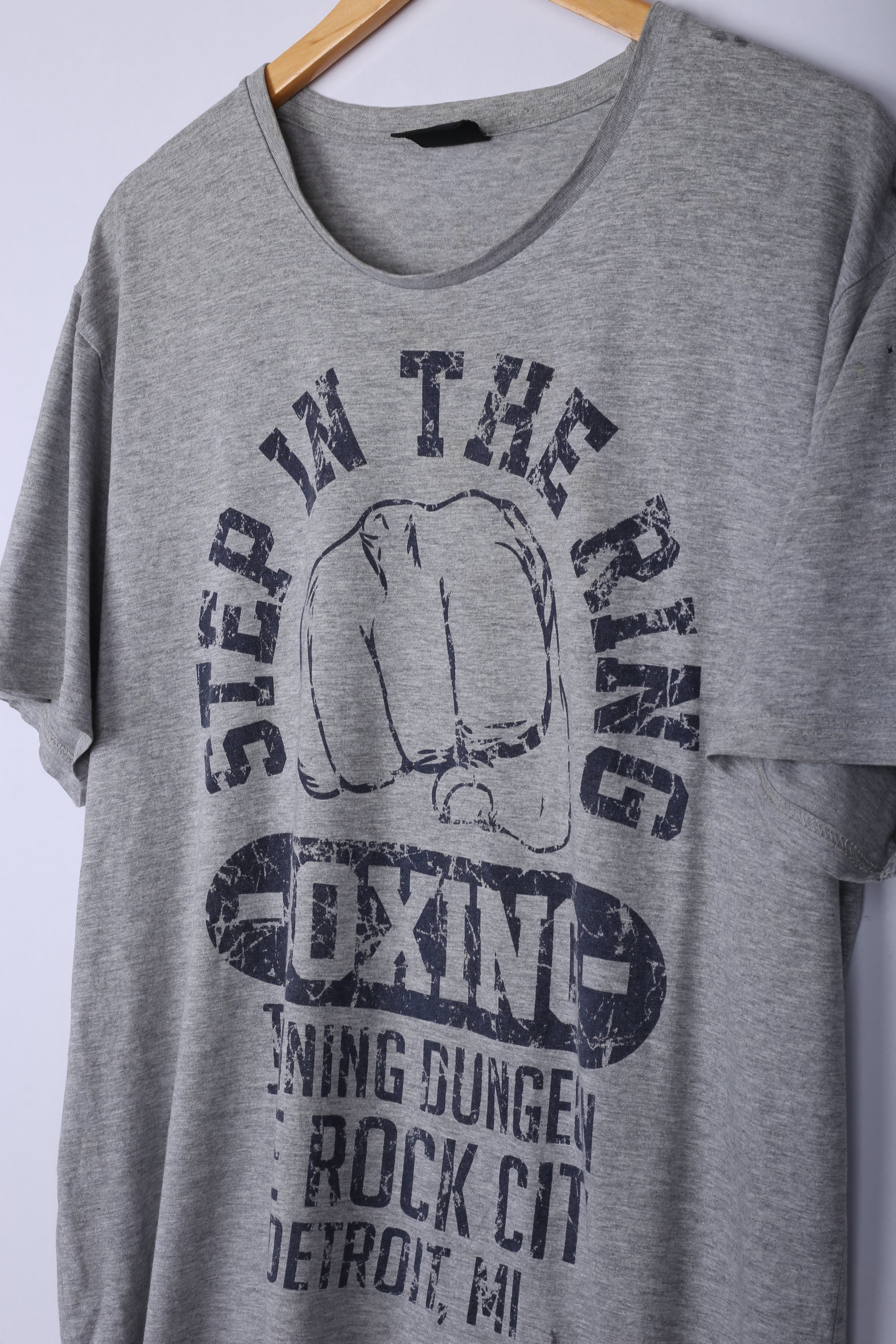 Vintage Boxing Graphic Tee Grey
