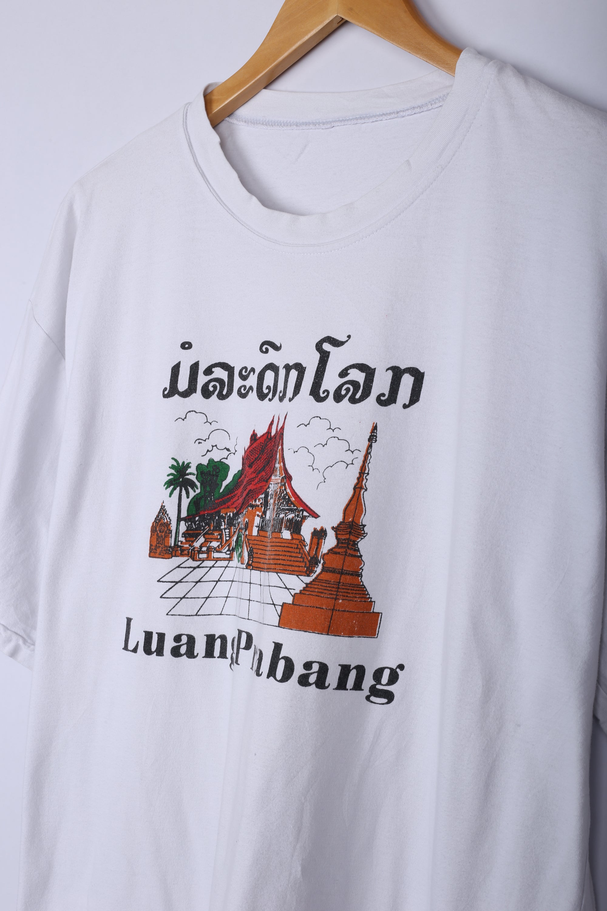 Vintage Luang Prabang Graphic Tee White