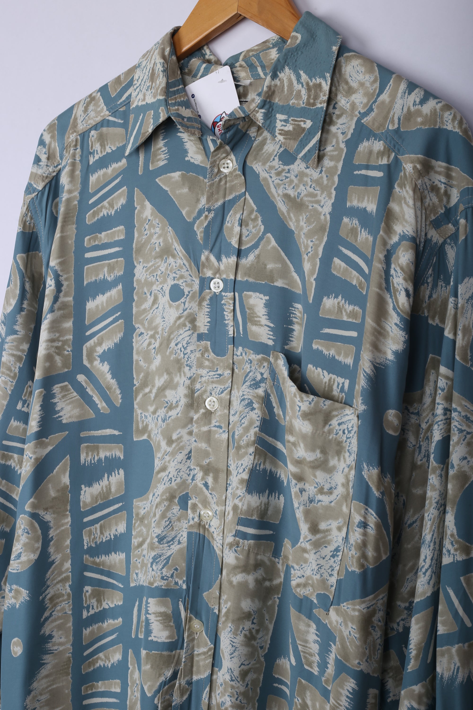 Vintage Hawaiin Shirt Blue/Grey