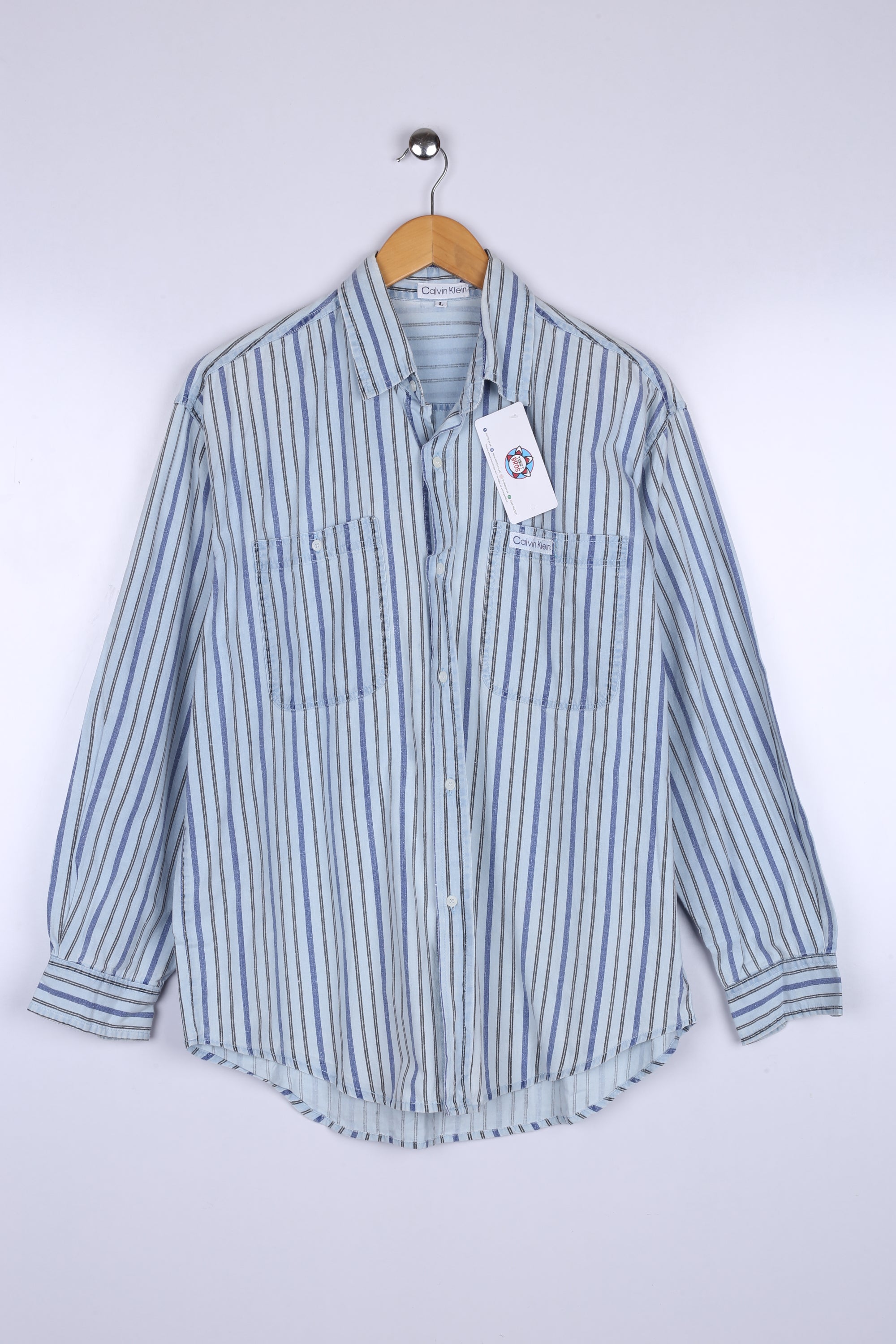 Vintage Calvin Klein Half Sleeve Shirt Stripe