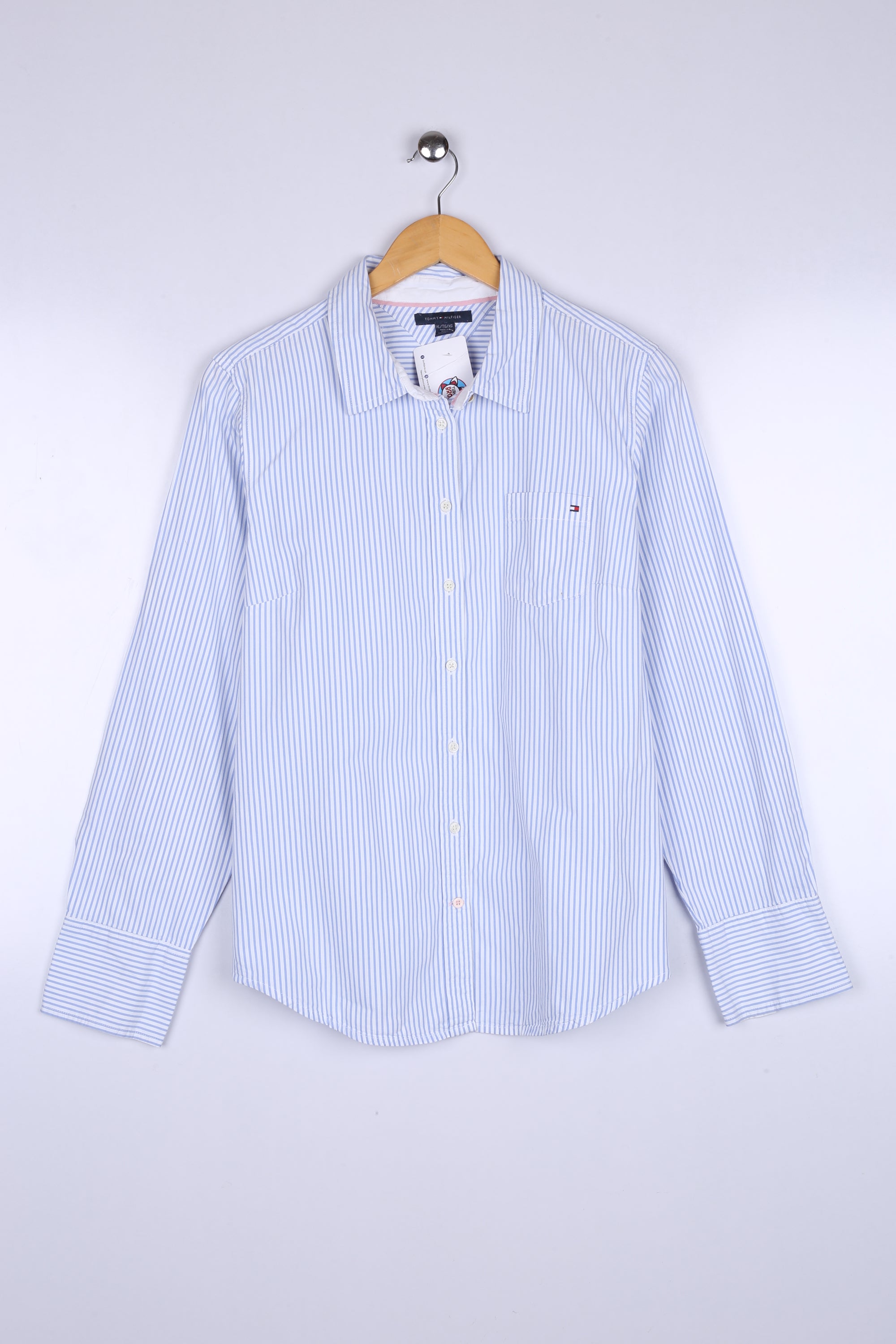 Vintage Tommy Hilfiger Shirt Sky Blue Stripe