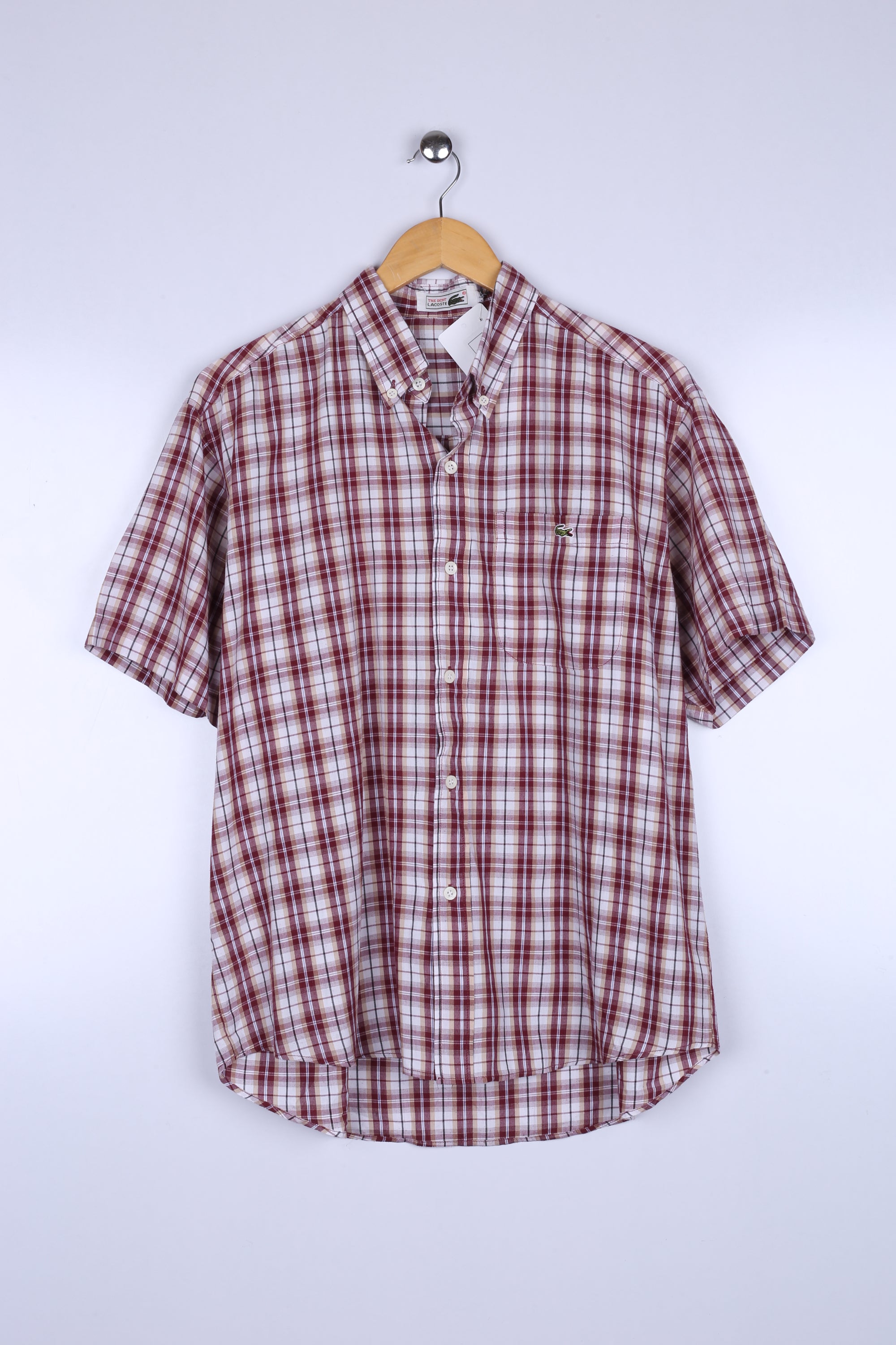 Vintage Lacoste Shirt Red/White Checkered